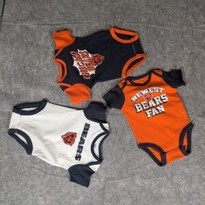 NFL Team Apparel‎ Chicago Bears Baby Bodysuit 12M Navy Orange